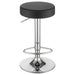 Ramses 29" Adjustable Bar Stool Chrome and Black - Walo Furniture 