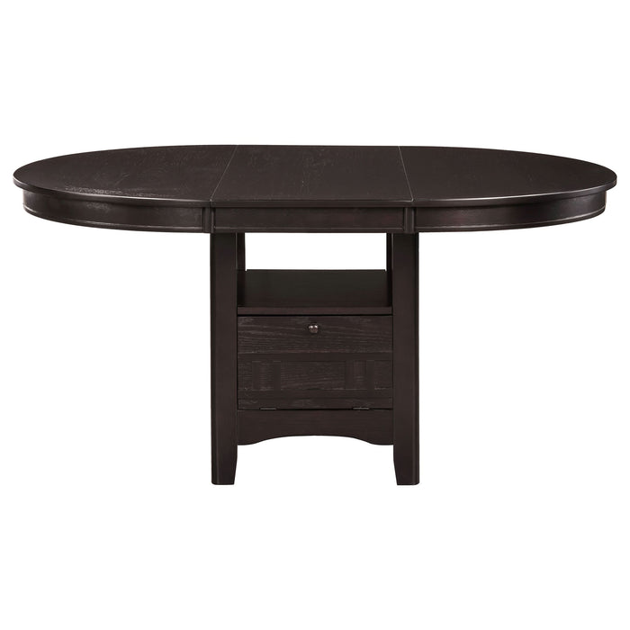 Lavon Oval 60-inch Extension Leaf Dining Table Espresso - Walo Furniture 