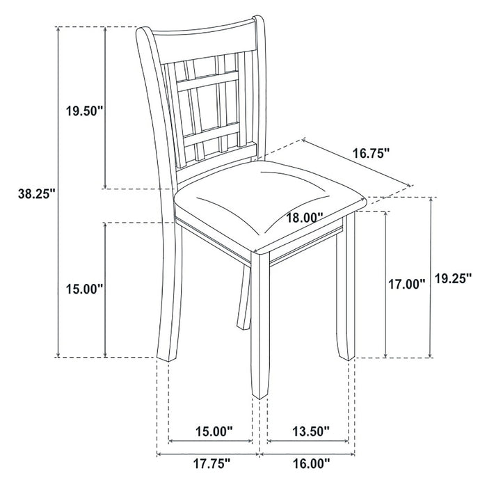 Lavon Wood Dining Side Chair Espresso (Set of 2) - Walo Furniture 