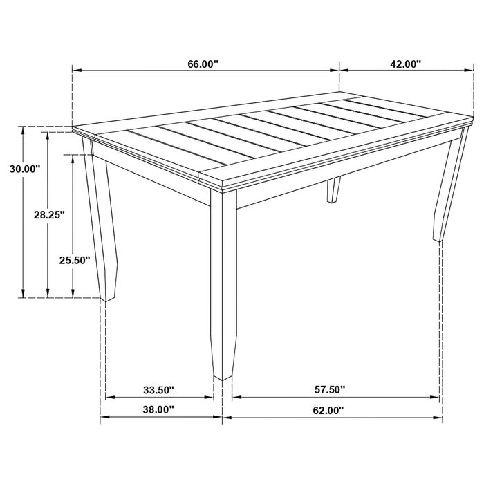 Dalila Rectangular 66-inch Wood Dining Table Cappuccino - Walo Furniture 