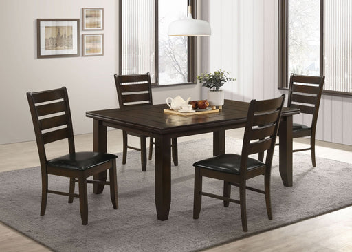 Dalila 5-piece Rectangular Dining Table Set Cappuccino - Walo Furniture 