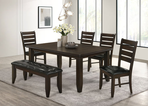 Dalila 6-piece Rectangular Dining Table Set Cappuccino - Walo Furniture 