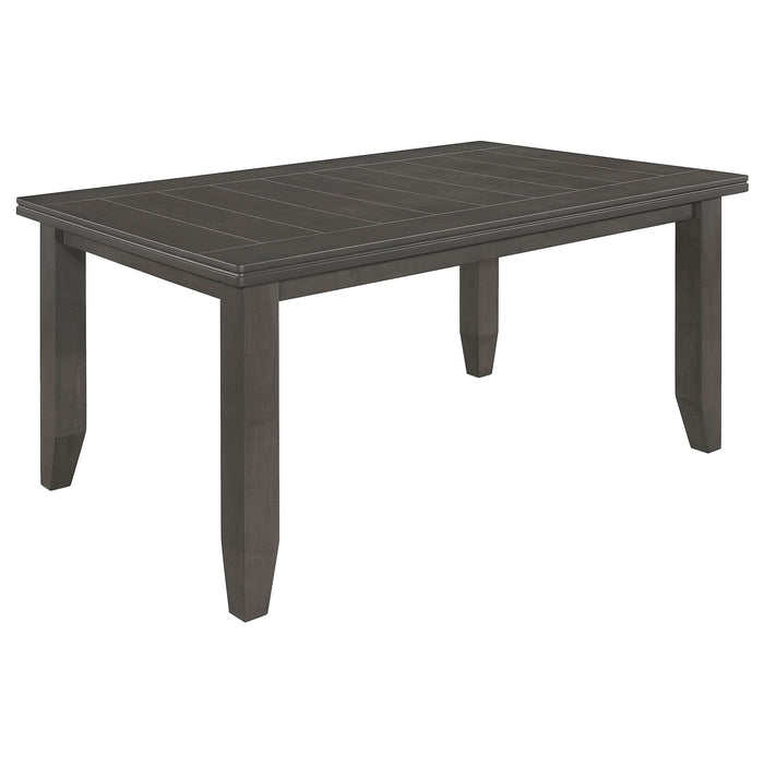 Dalila 5-piece Rectangular Dining Table Set Dark Grey