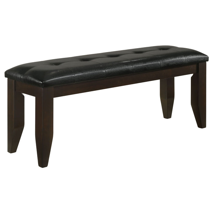 Dalila Leatherette Upholstered Wood Dining Bench Cappuccino - Walo Furniture 