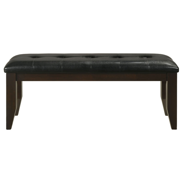 Dalila Leatherette Upholstered Wood Dining Bench Cappuccino - Walo Furniture 