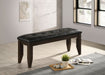 Dalila Leatherette Upholstered Wood Dining Bench Cappuccino - Walo Furniture 