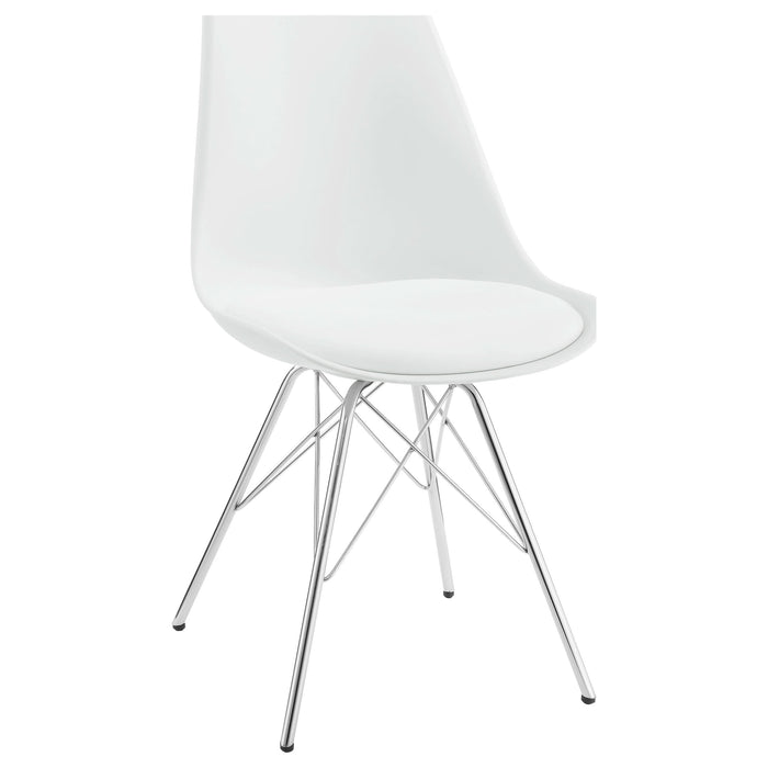 Juniper Polypropylene Dining Side Chair White (Set of 2) - Walo Furniture 