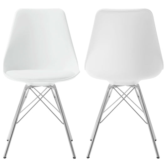 Juniper Polypropylene Dining Side Chair White (Set of 2) - Walo Furniture 