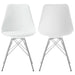 Juniper Polypropylene Dining Side Chair White (Set of 2) - Walo Furniture 