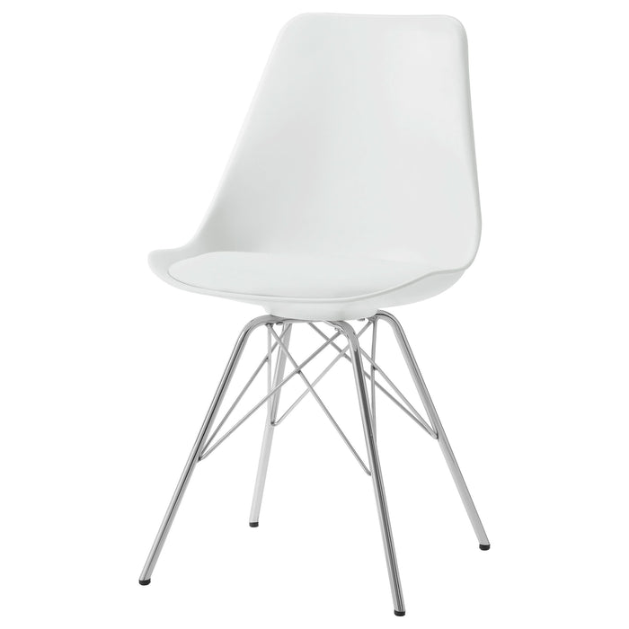 Juniper Polypropylene Dining Side Chair White (Set of 2) - Walo Furniture 