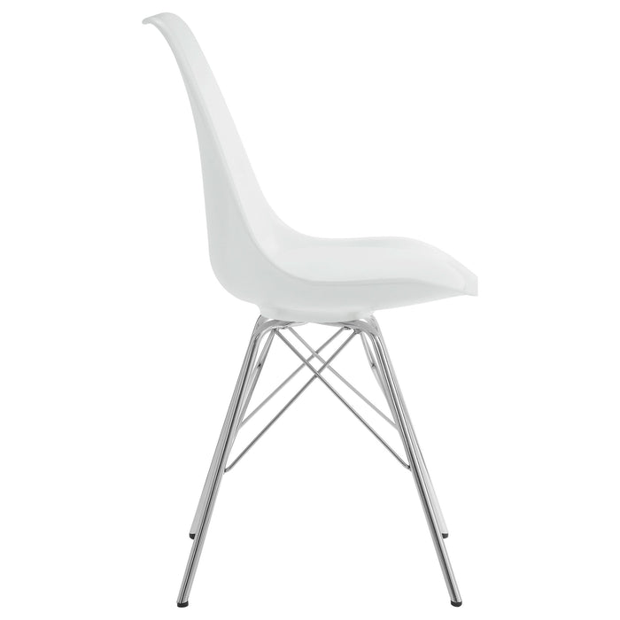 Juniper Polypropylene Dining Side Chair White (Set of 2) - Walo Furniture 