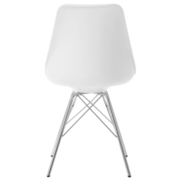 Juniper Polypropylene Dining Side Chair White (Set of 2) - Walo Furniture 