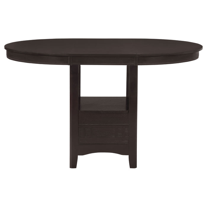 Lavon Oval 60-inch Extension Counter Dining Table Espresso - Walo Furniture 