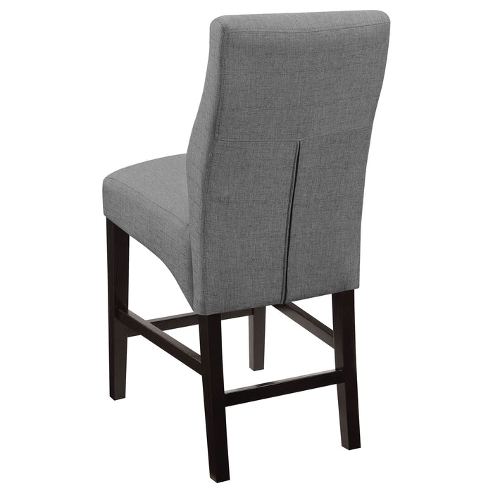 Mulberry Fabric Upholstered Counter Chair Grey (Set of 2) - Walo Furniture 