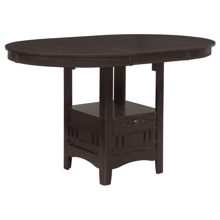 Lavon Oval 60-inch Extension Counter Dining Table Espresso - Walo Furniture 