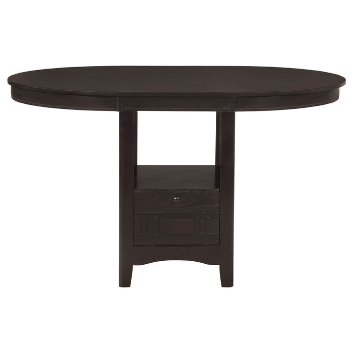 Lavon Oval 60-inch Extension Counter Dining Table Espresso - Walo Furniture 