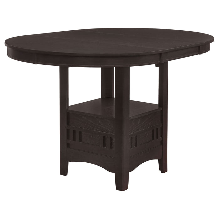 Lavon Oval 60-inch Extension Counter Dining Table Espresso - Walo Furniture 