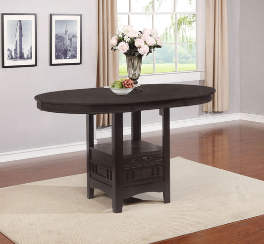 Lavon Oval 60-inch Extension Counter Dining Table Espresso - Walo Furniture 