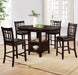 Lavon 5-piece Oval Counter Height Dining Set Espresso - Walo Furniture 