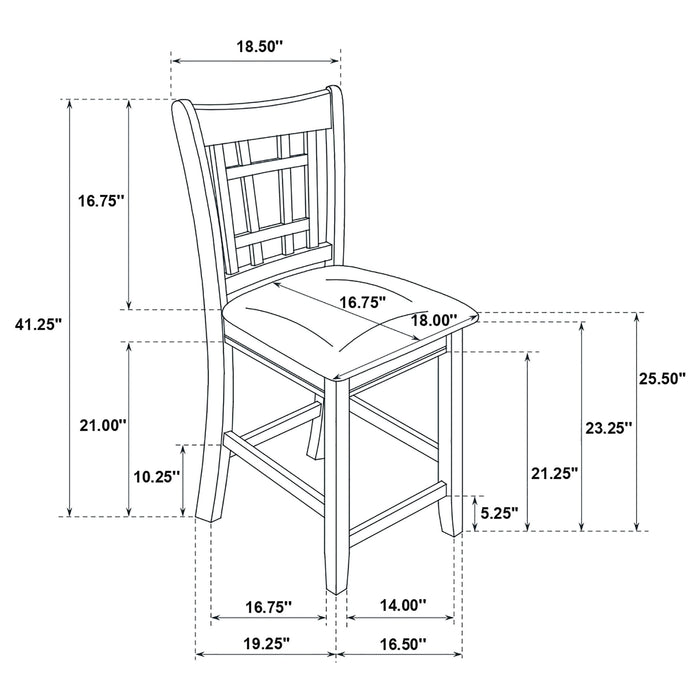 Lavon 5-piece Oval Counter Height Dining Set Espresso - Walo Furniture 