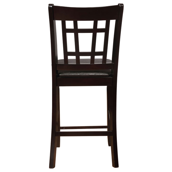 Lavon Wood Counter Chair Black and Espresso (Set of 2) - Walo Furniture 