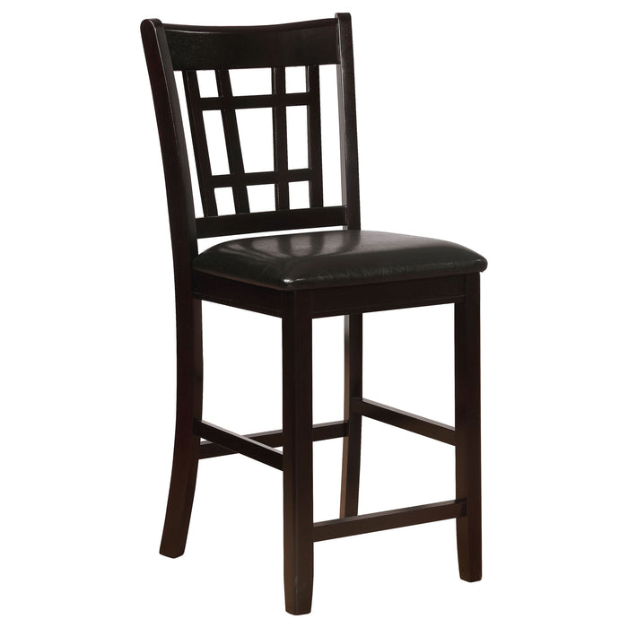 Lavon Wood Counter Chair Black and Espresso (Set of 2) - Walo Furniture 