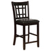 Lavon Wood Counter Chair Black and Espresso (Set of 2) - Walo Furniture 