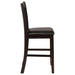 Lavon Wood Counter Chair Black and Espresso (Set of 2) - Walo Furniture 