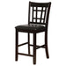 Lavon Wood Counter Chair Black and Espresso (Set of 2) - Walo Furniture 