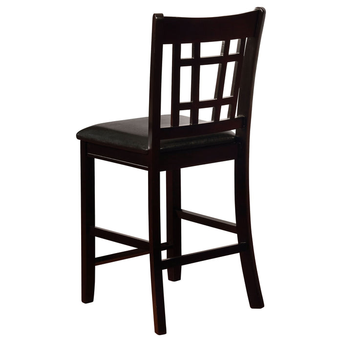 Lavon Wood Counter Chair Black and Espresso (Set of 2) - Walo Furniture 