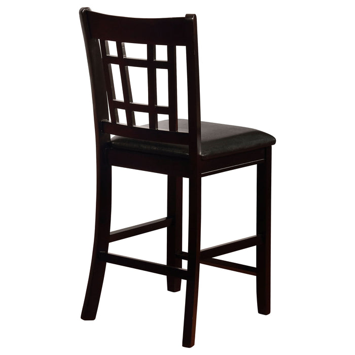 Lavon Wood Counter Chair Black and Espresso (Set of 2) - Walo Furniture 