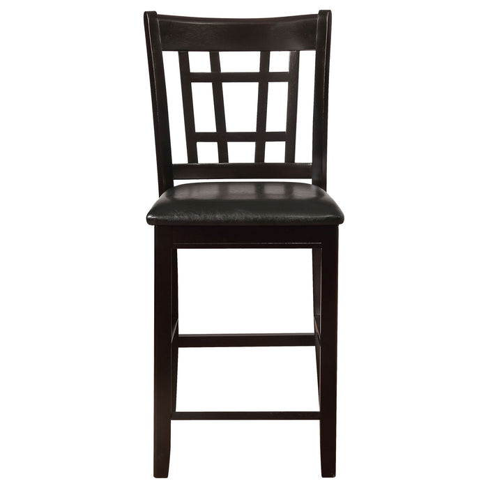 Lavon Wood Counter Chair Black and Espresso (Set of 2) - Walo Furniture 