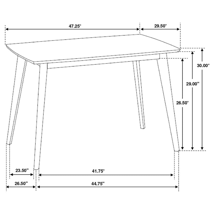 Kersey Rectangular 47-inch Wood Dining Table Chestnut - Walo Furniture 