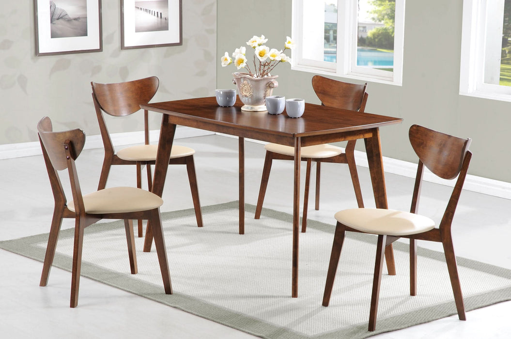 Kersey 5-piece Rectangular Dining Table Set Chestnut - Walo Furniture 