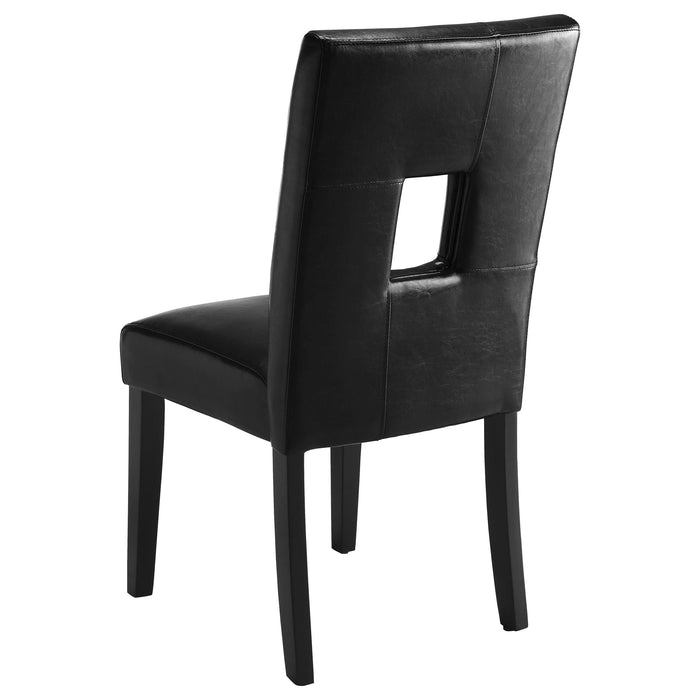 Shannon Upholstered Dining Side Chair Black (Set of 2) - Walo Furniture 