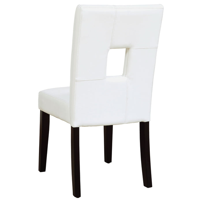 Shannon Upholstered Dining Side Chair White (Set of 2) - Walo Furniture 