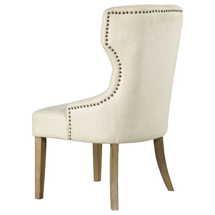 Baney Tufted Upholstered Dining Chair Beige and Rustic Grey - Walo Furniture 