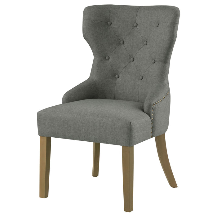 Baney Tufted Upholstered Dining Chair Grey and Rustic Grey - Walo Furniture 