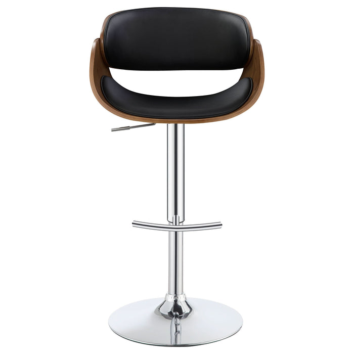 Dana Adjustable Bar Stool Black and Chrome - Walo Furniture 