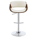 Dana Adjustable Bar Stool Ecru and Chrome - Walo Furniture 