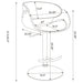 Dana Adjustable Bar Stool Ecru and Chrome - Walo Furniture 