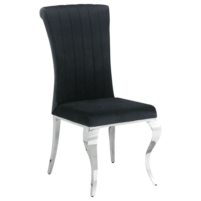 Betty Velvet Upholstered Dining Side Chair Black (Set of 4) - Walo Furniture 