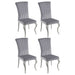 Betty Velvet Upholstered Dining Side Chair Grey (Set of 4) - Walo Furniture 