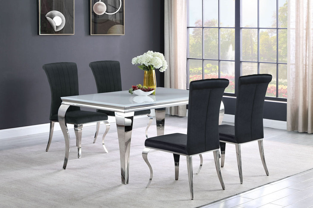 Betty Velvet Upholstered Dining Side Chair Black (Set of 4) - Walo Furniture 