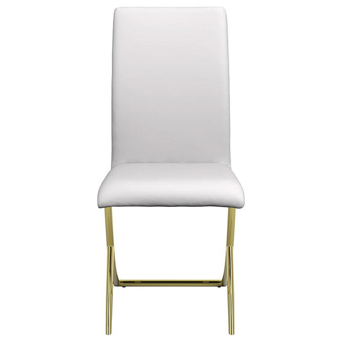 Carmelia Upholstered Dining Side Chair White (Set of 4) - Walo Furniture 