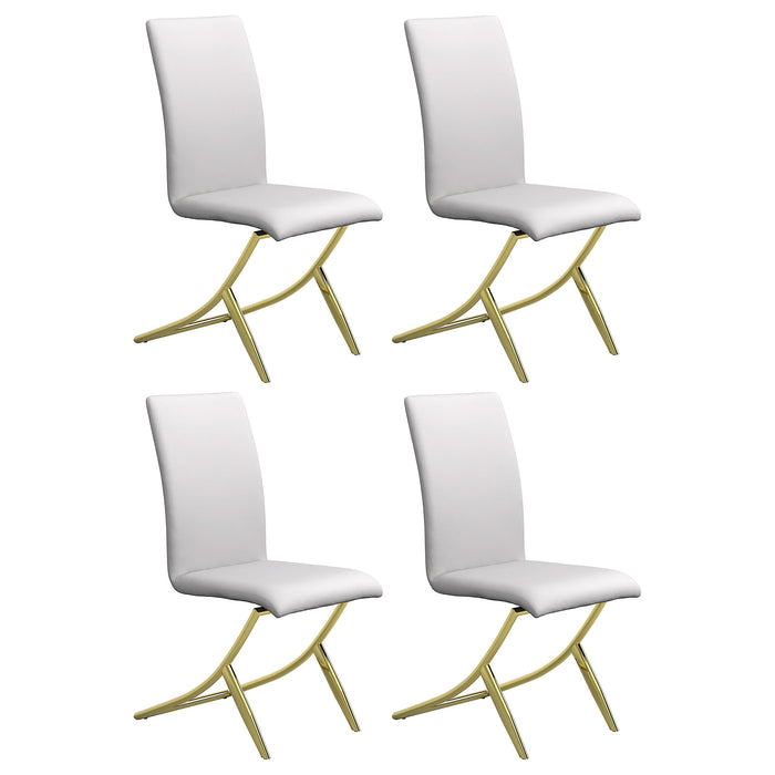 Carmelia Upholstered Dining Side Chair White (Set of 4) - Walo Furniture 