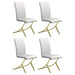 Carmelia Upholstered Dining Side Chair White (Set of 4) - Walo Furniture 