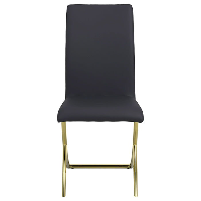 Carmelia Upholstered Dining Side Chair Black (Set of 4) - Walo Furniture 