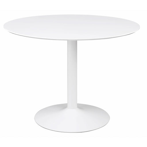 Lowry Round 40-inch Wood Top Dining Table White - Walo Furniture 