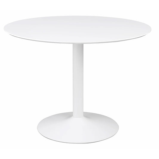 Lowry Round 40-inch Wood Top Dining Table White - Walo Furniture 